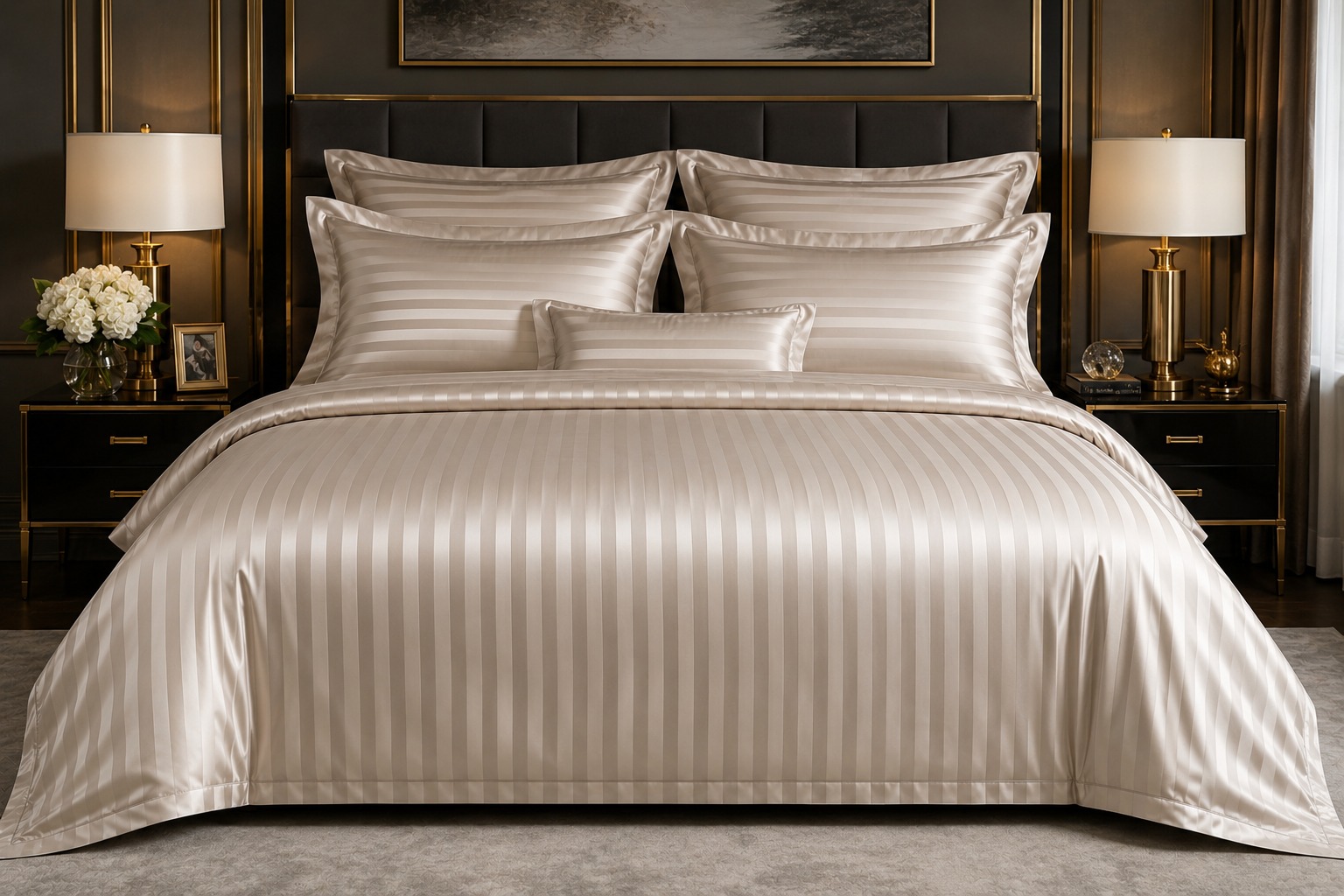 Luxury Stripe Hotel Linen